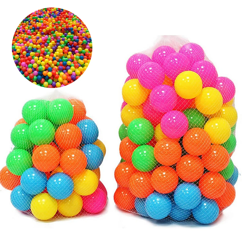 

100Pcs Eco-Friendly Colorful Ball Pit Soft Plastic Ocean Balls Water Pool Ocean Wave Ball Outdoor Toys For Children Kids Baby