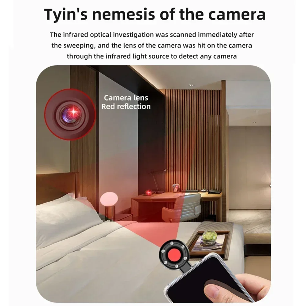 Portable Anti Candid Camera Detector USB Plug IR Signal Finder for Mobile Phone IR Alarm for Outdoor Travel Hotel Rental Detect