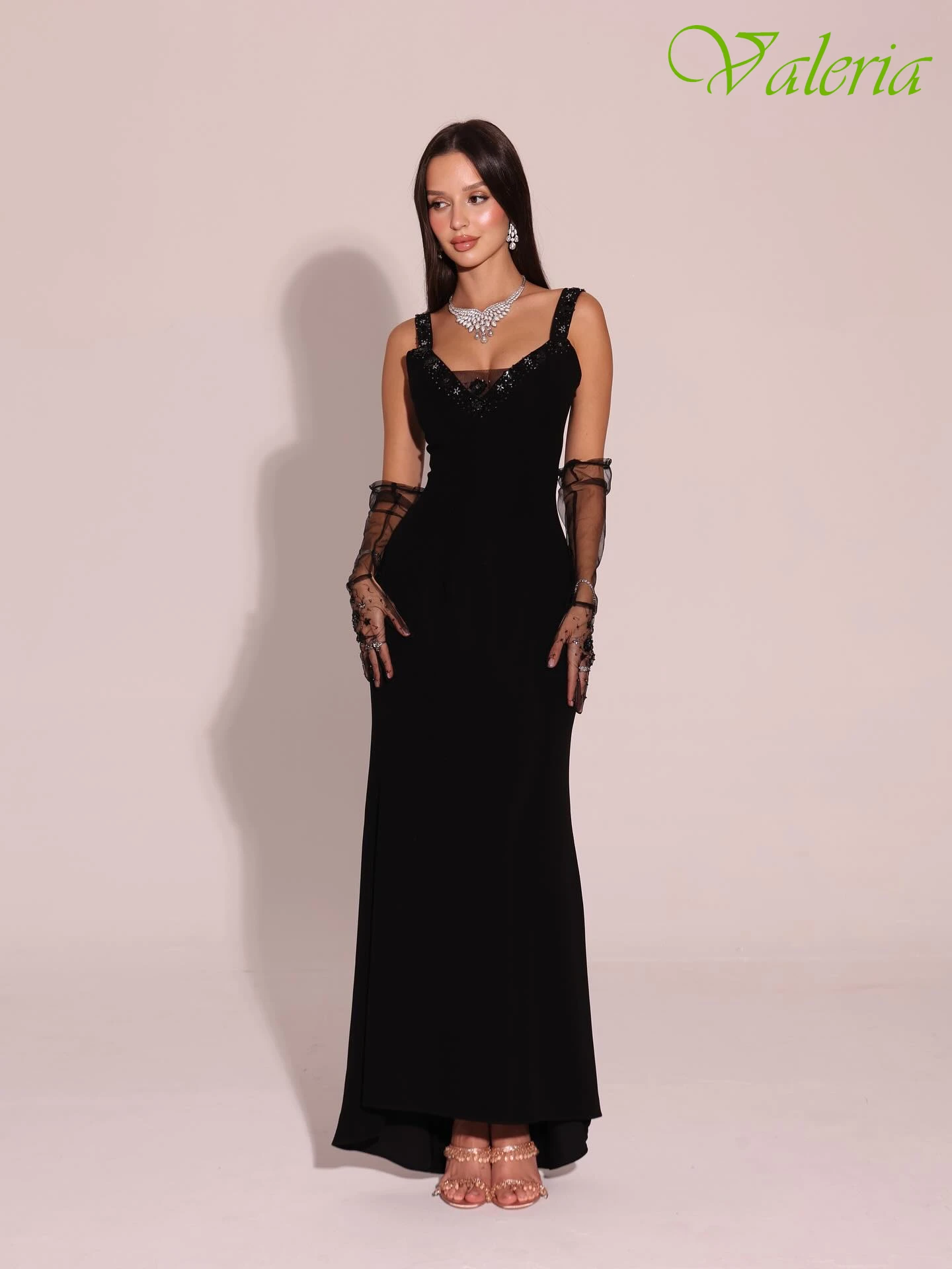 

Customized Straight Square Collar Elegant Evening Dress Delicate High Quality Bespoke Occasion Gowns Modern Celebrity Gowns