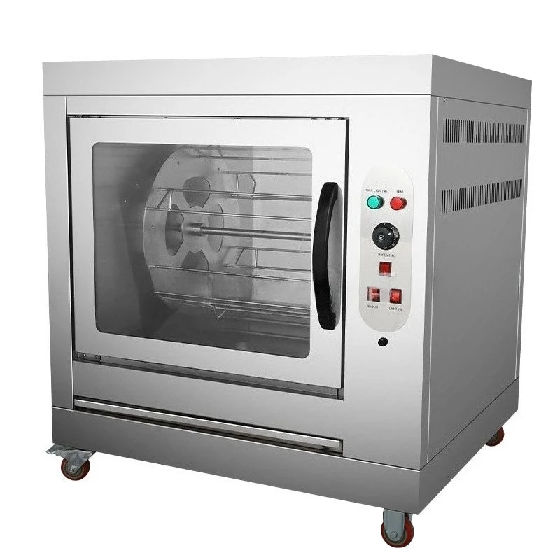 Commercial Rotary Rotisserie Oven, Horizontal Electric Single‑Deck / Vertical Gas Roaster for Roast Chicken and Roast Duck