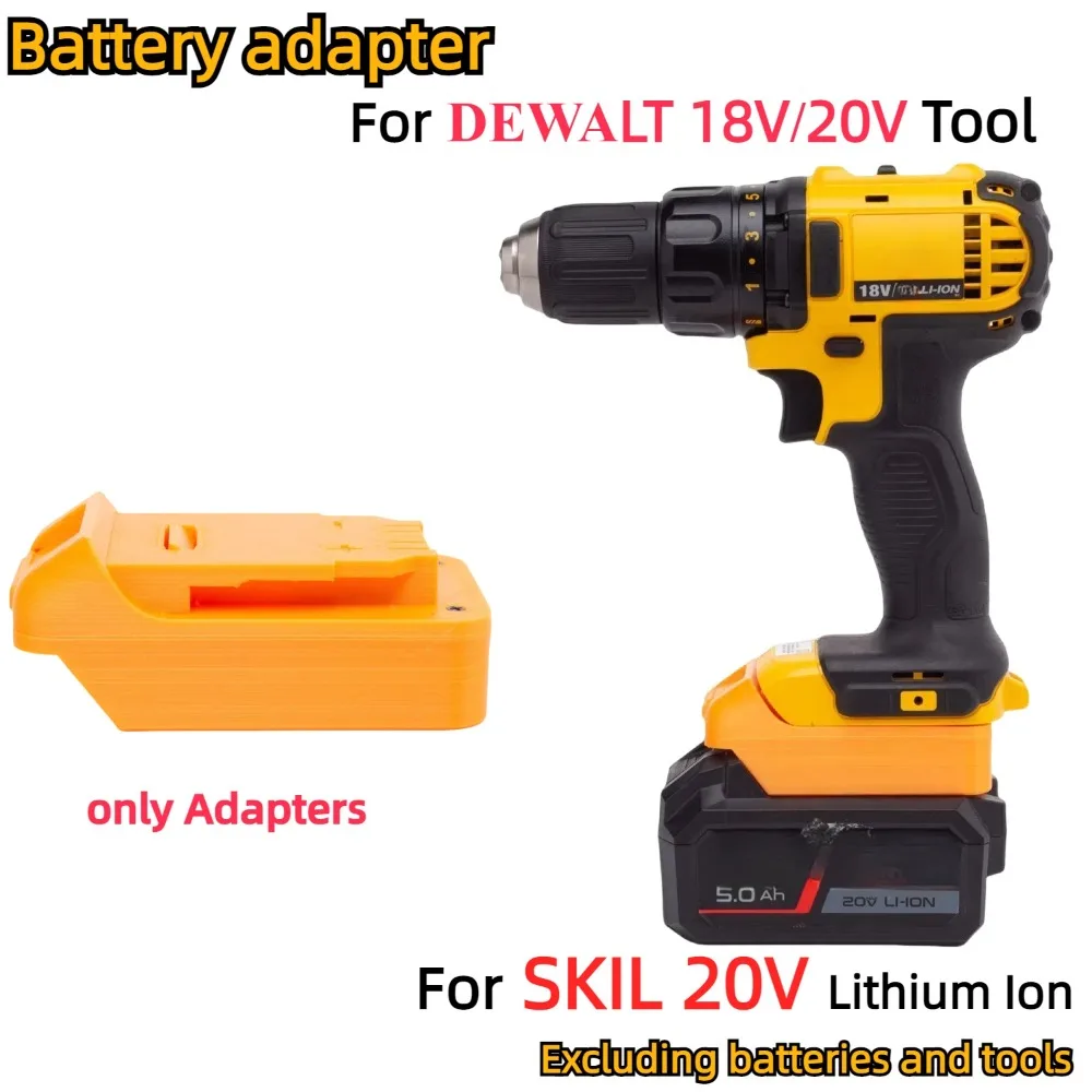 Adapter/Converter For SKIL 20V Li-ion Battery Compatible TO DEWALT 18V/20V Cordless Electric Drill Tool (Only Adapter)