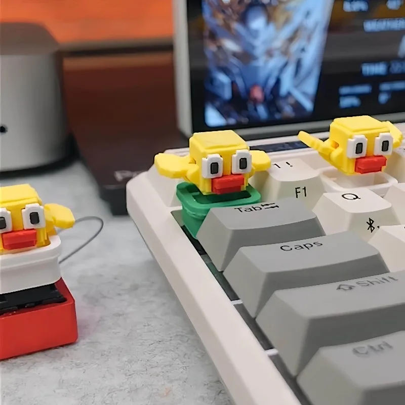 3D Printed Pixel Bird Keycap Movable Wing Design ESC Key Cap DIY Accessories for Low Profile Mechanical Keyboard Creative Decor
