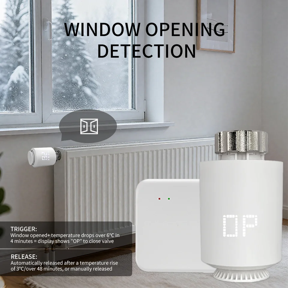 revolt Thermostate: 3er-Set smarte Heizkörperthermostate mit Display, App, ZigBee-Gateway (WLAN Heizkörper Thermostat revolt Thermostate: 3er-Set smarte Heizkörperthermostate mit Display, App, ZigBee-Gateway (WLAN Heizkörper Thermostat