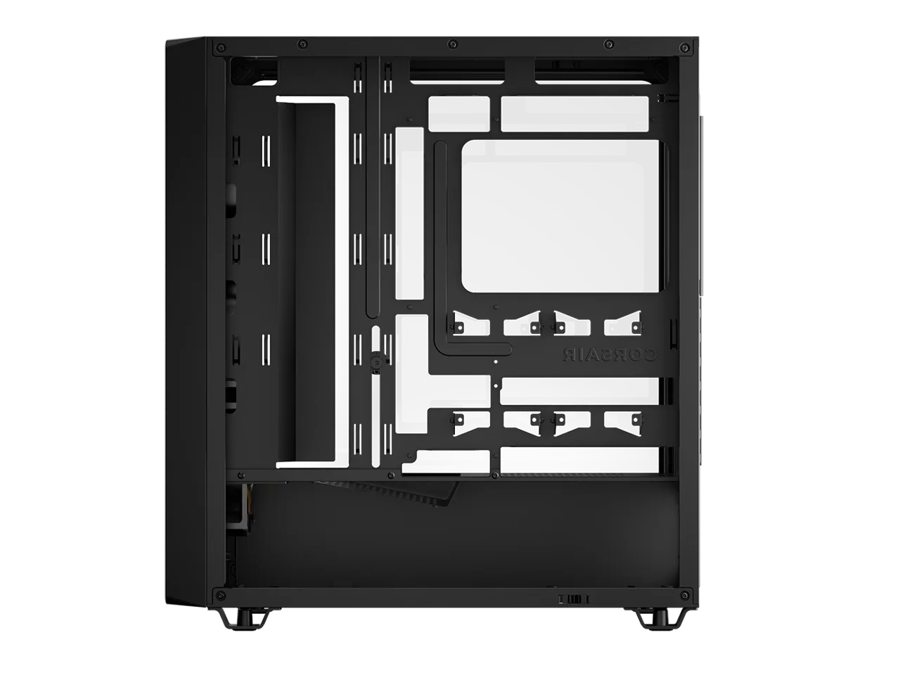 The CORSAIR 3200D RS ARGB is a spacious and fully-loaded mid-tower chassis with 3x RS120 ARGB fans and useful DIY features for an easy build with powerful cooling. Black.