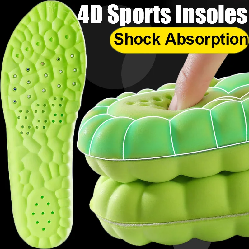 

Sports Insole Women Men Super Soft High Elasticity Shoe Pads Breathable Deodorant Shock Absorption Cushion Arch Support Insert