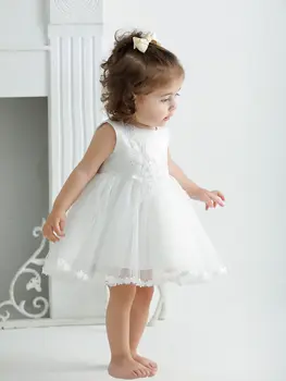 10 best sales Vestido branco para chá de bebê - №3