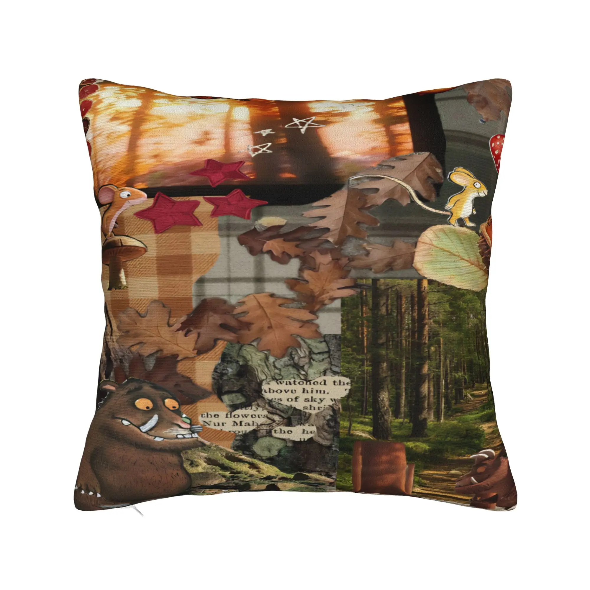 The GruffaloS Printing Pillowcases Cushion Cover  Throw Pillow Cover New Style Bedroom Decorations Square Multi-Size