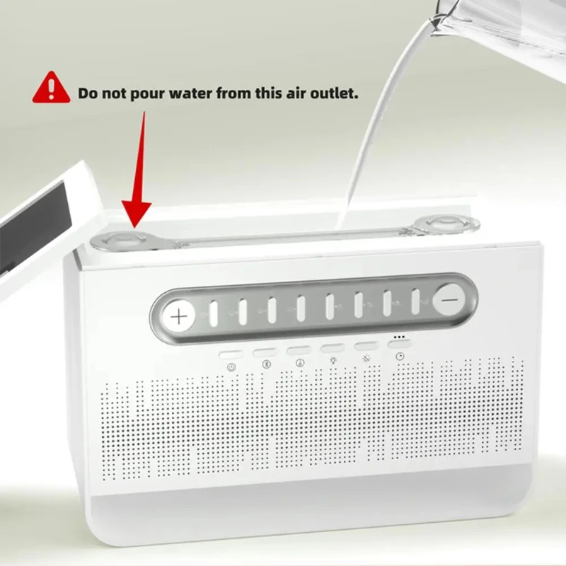 3 In 1 Simulation Flame Humidifier Bluetooth Speaker White Noise Machine Sleep Night Light Essential Oil Aroma Diffusers