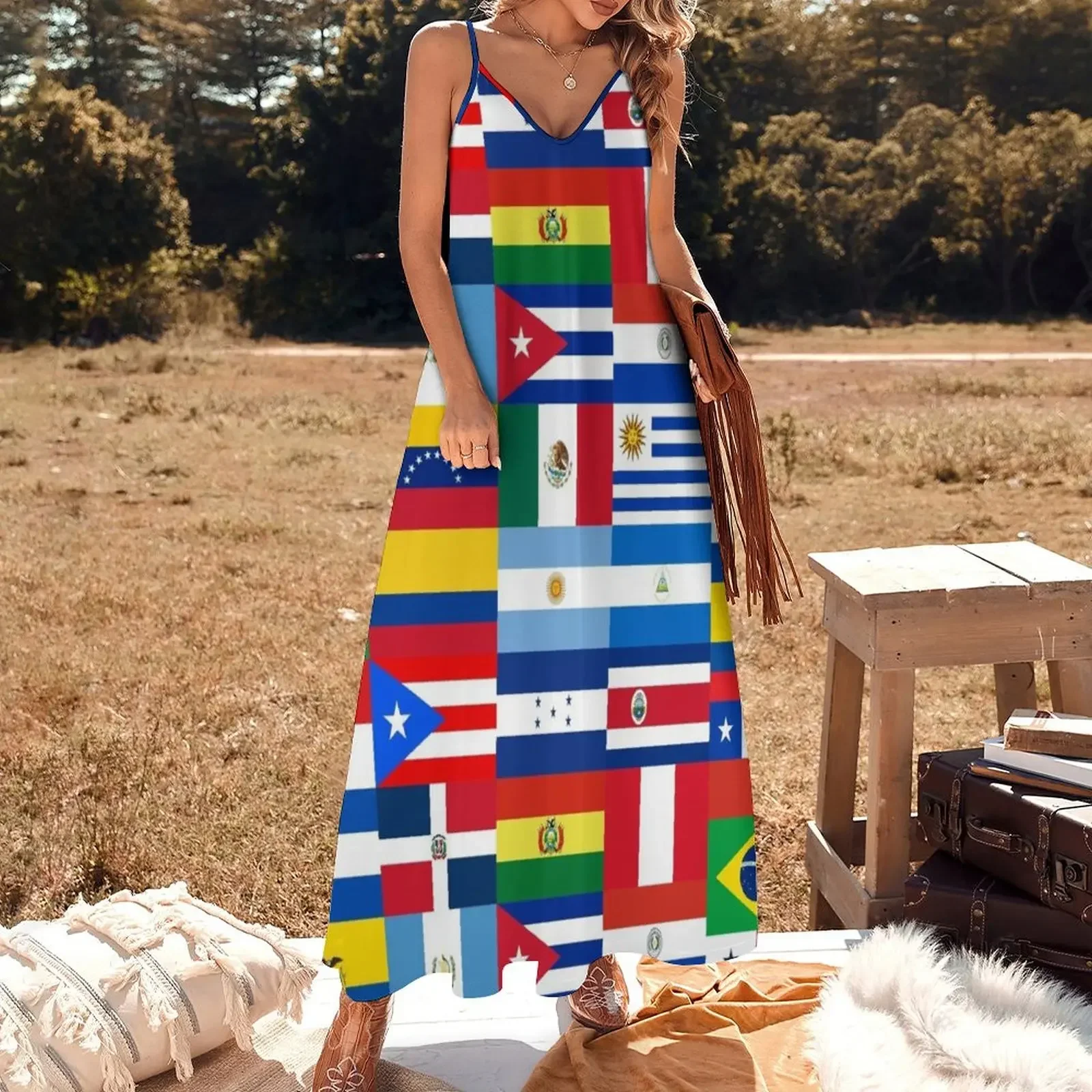 Flags of Latin America Sleeveless Dress evening dresses luxury 2025 elegant women's sets Dress