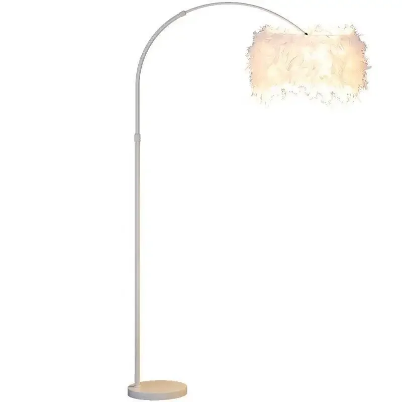 

Feather fishing floor lamp, modern simple led Nordic living room study bedroom