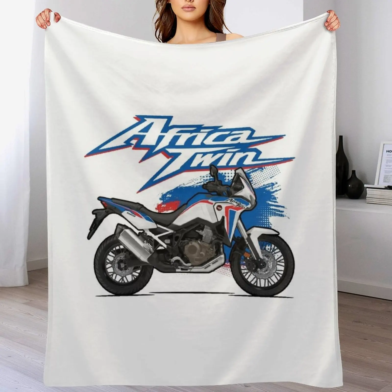 

Africa Twin 1100 Throw Blanket Soft Plush Plaid Blankets For Bed Thermals For Travel Hairy Blankets