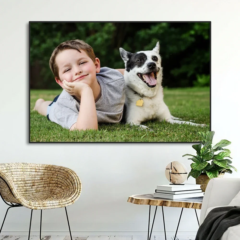 Custom Canvas Painting for Family, Landscape, Animal, Any Photos and Size, Personalized Posters and Prints, Wall Art, Home Decor