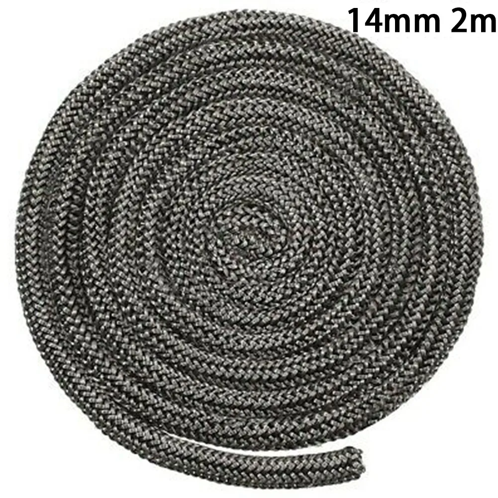 Fire Seal Stove Rope Fiberglass Ropes 14/16mm Black Door Sealer Pellet Stoves Replacement Tool Wood Burning Stove