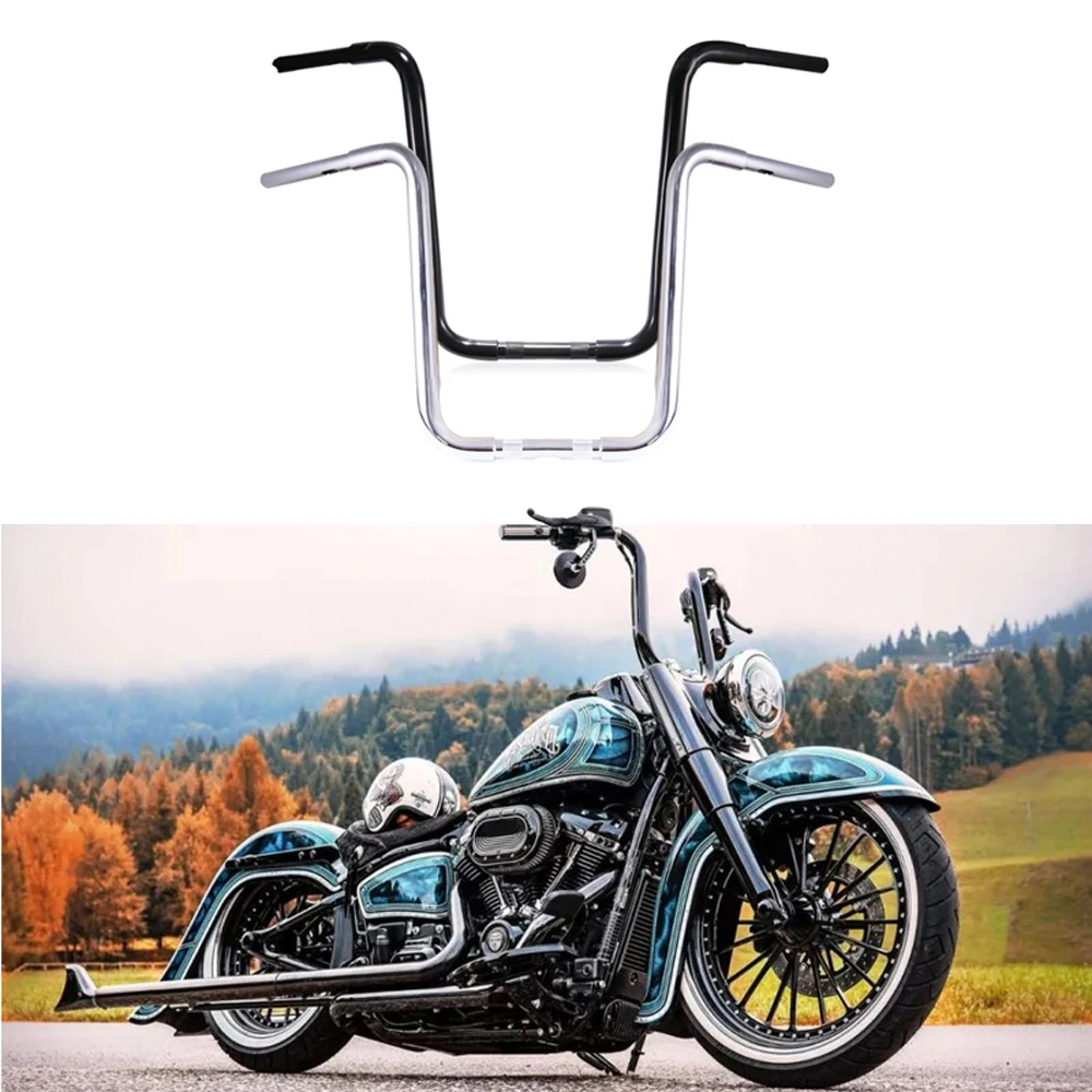 Vintage Motorrad Lenker 25mm Pullback 18 ''super hohes Lenkrad für Sportster Softail Dyna Road Glide Bobber Chopper