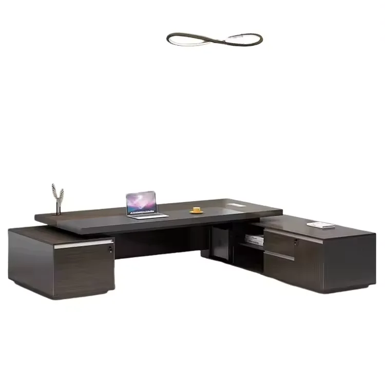 

#Modern Luxury CEO Boss Office Furniture Executive Desk L Shape Design Executive Wooden Desk Set