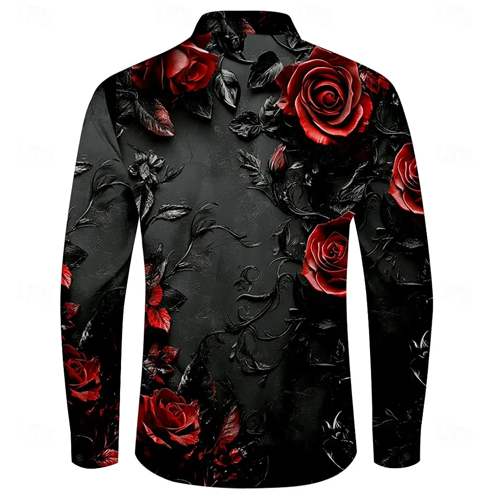 Camisa 3D informal de manga larga para calle al aire libre para hombre, suave y cómoda, nueva moda tridimensional