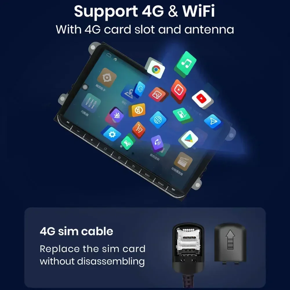 CHSTEK أندرويد 13 راديو السيارة لشركة فولكس فاجن أماروك باسات جيتا بورا سكودا اللاسلكية CarPlay GPS 4G واي فاي BT مشغل وسائط متعددة