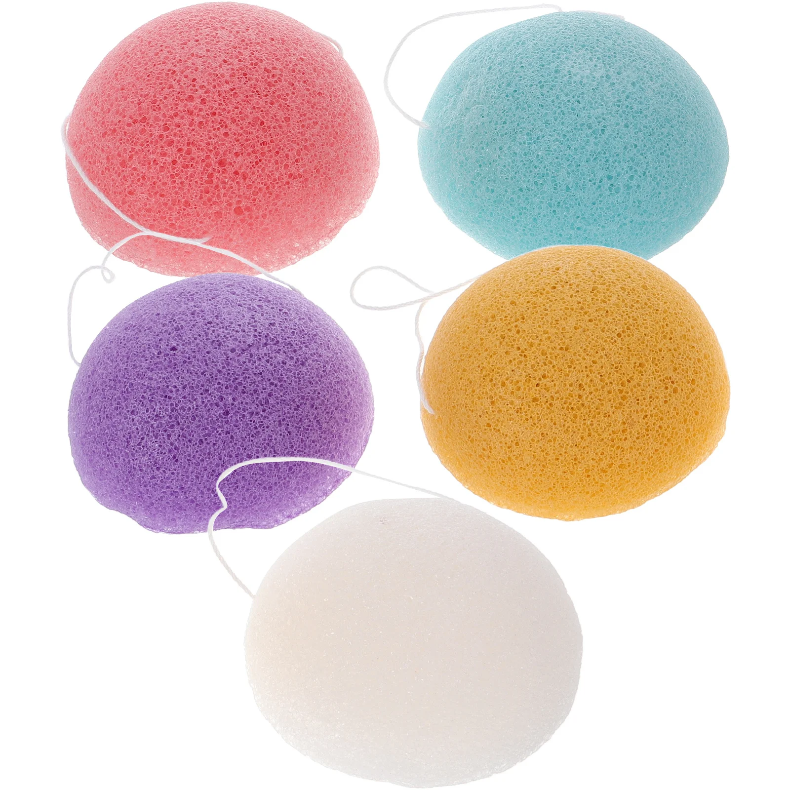 5Pcs Face Cleaning Sponge Facial Soft Exfoliating Sponges Durable Face Washing Tools Portable for Home Travel and Daily Care
