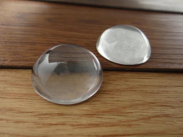 2pcs/lot 30mm Round Hemisphere Flat Back Clear Glass Cabochon, High Quality, Lose Money Promotion!!!  (Z2-11)