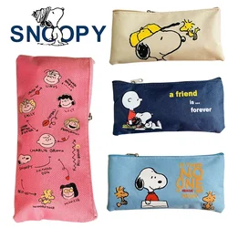 Astuccio Snoopy Kawaii in tessuto Oxford di grande capacità per ragazze e ragazzi, astuccio per matite per cuccioli di cartone animato, astuccio per penne, regalo di cancelleria