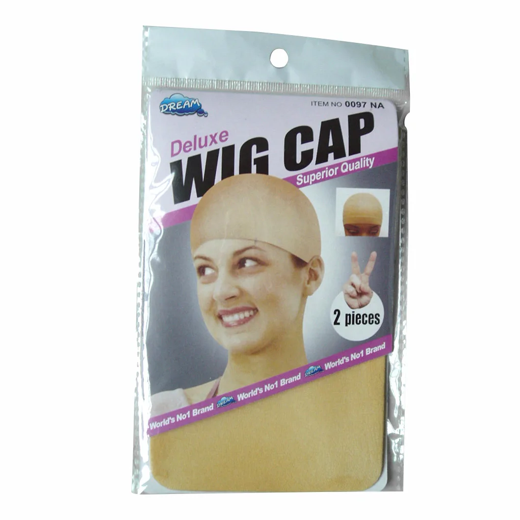 

2Pcs Elastic Nylon Hair Nets Hairdressing Wig Mesh Cover Stretch Invisible Hairnet, Skin Color