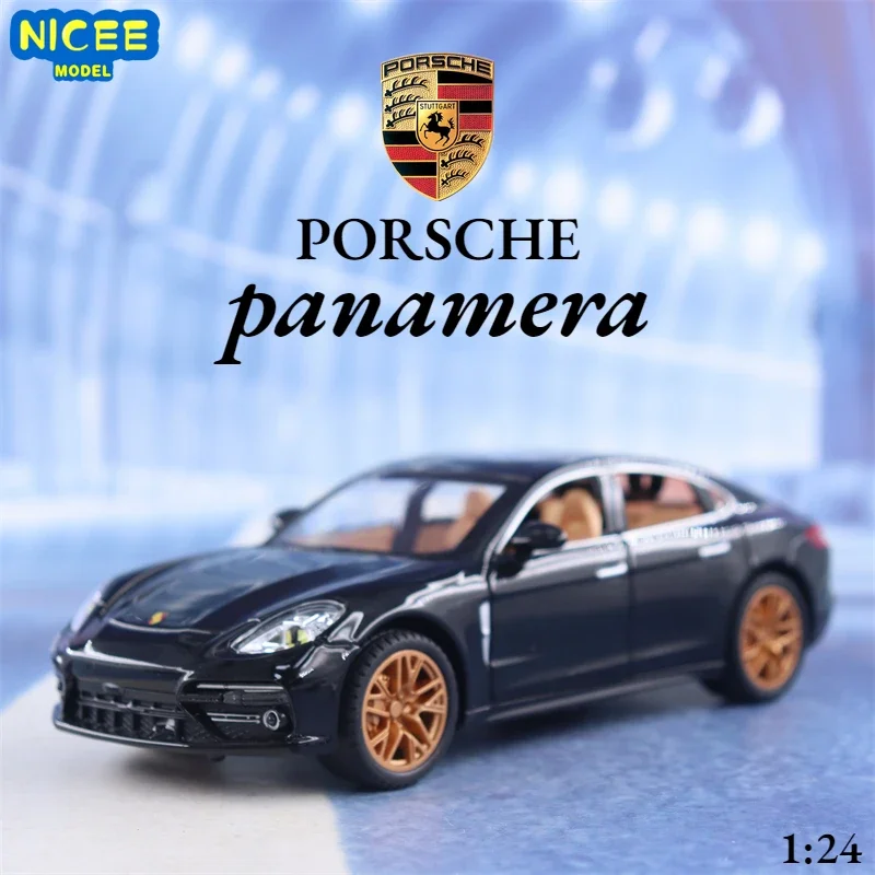 Modèle de voiture de sport Porsche Panamera en alliage métallique moulé sous pression, 1:24, son, lumière, nervure arrière, collection de jouets pour enfants, cadeaux, X57