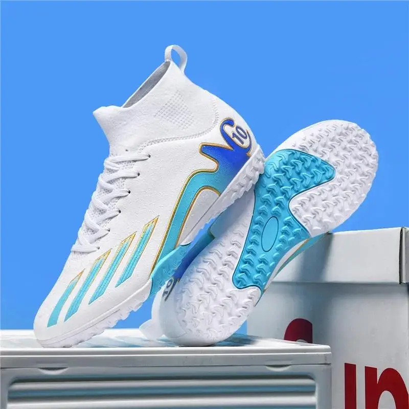 

New Men New Soccer Shoes Cleats Football Boots Ankle Sneakers Long Spikes Training Shoes Indoor Futsal TF/FG Match Sport