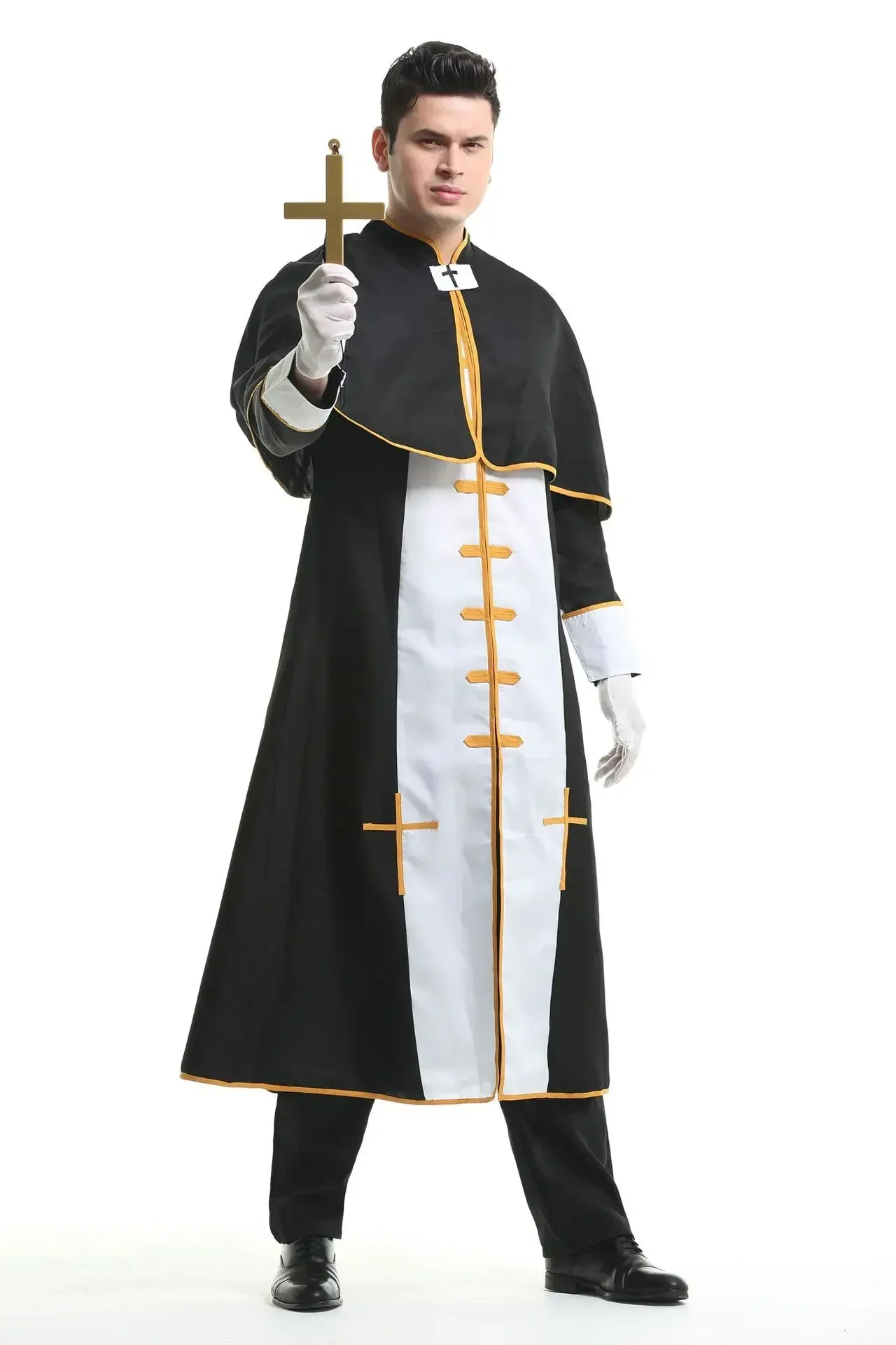 

New Halloween Adult Male Cosplay Priest Costume