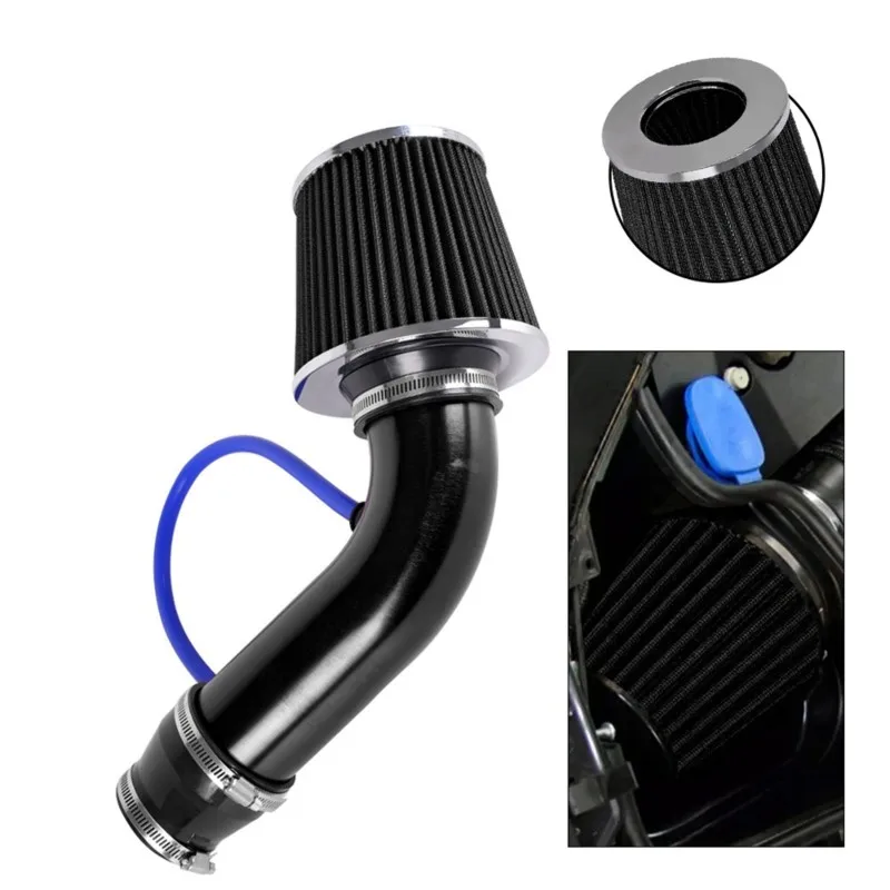 For Car Modification Universal 76Mm/3 Inch Cold Air Intake Kit Including High-Flow Mushroom Head Air Filter