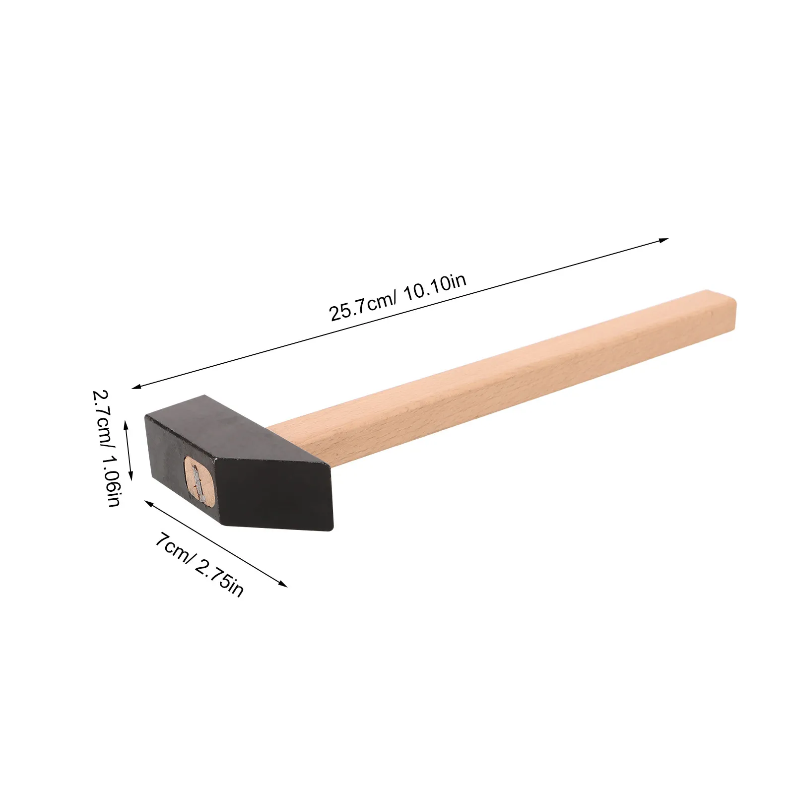 Jewelry Hammer Four-Square Head Rivet Setting Mallet Wood Handle for Metalworking Jewelry Making Planishing Texturing Copper
