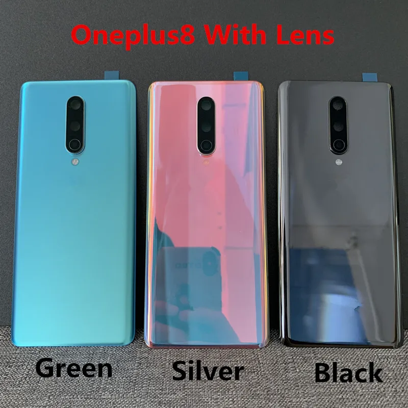 Obudowa Oneplus8 do Oneplus 8 One Plus 6,55 "szklana tylna pokrywa baterii naprawa wymień tylną obudowę telefonu drzwi + obiektyw aparatu — zdjęcie produktu 2