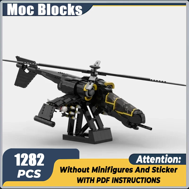 Military Aircraft Model Moc Building Bricks Attack Gunship Technology Modular Blocks Gifts Christmas Toys DIY Sets Assembly