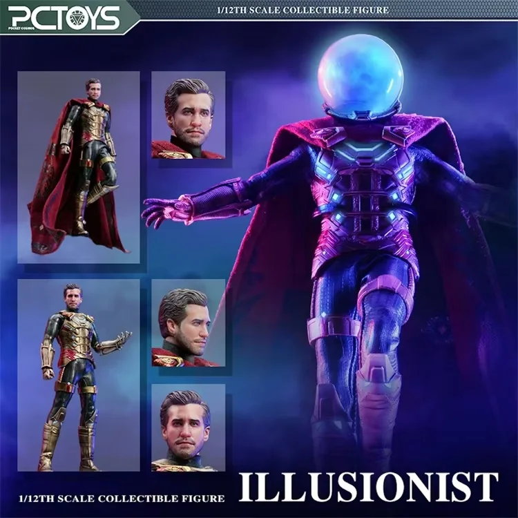Auf Lager PCTOYS PC030 Sammlerfigur im Maßstab 1:12, Mysterio Quentin Beck Magier, komplettes Set, 6-Zoll-Actionfigur, Modellspielzeug, Geschenke