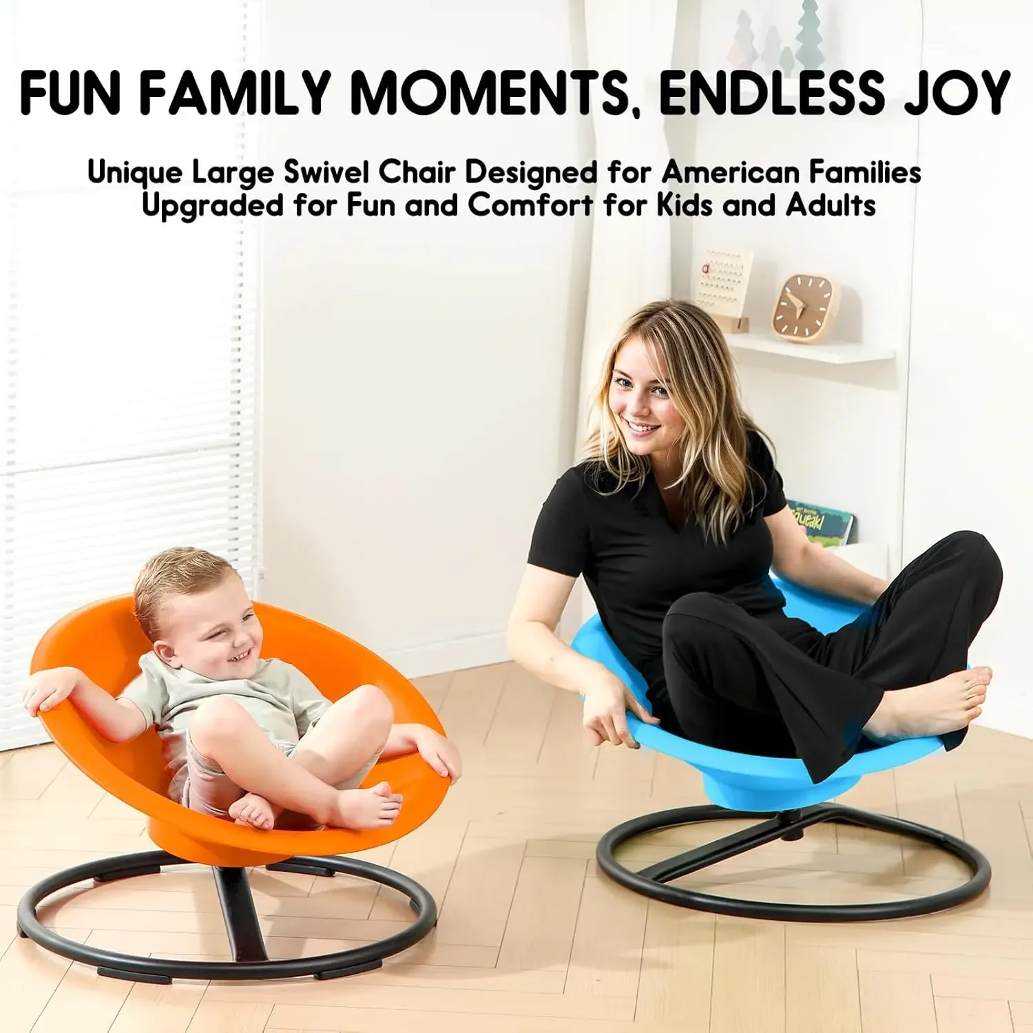 Chair for Autistic Kids, Sit and Spin Toys for Age 3+, Sensory Swivel Chair Enhancing Motor Skills, Educational Indoor & Outdoor