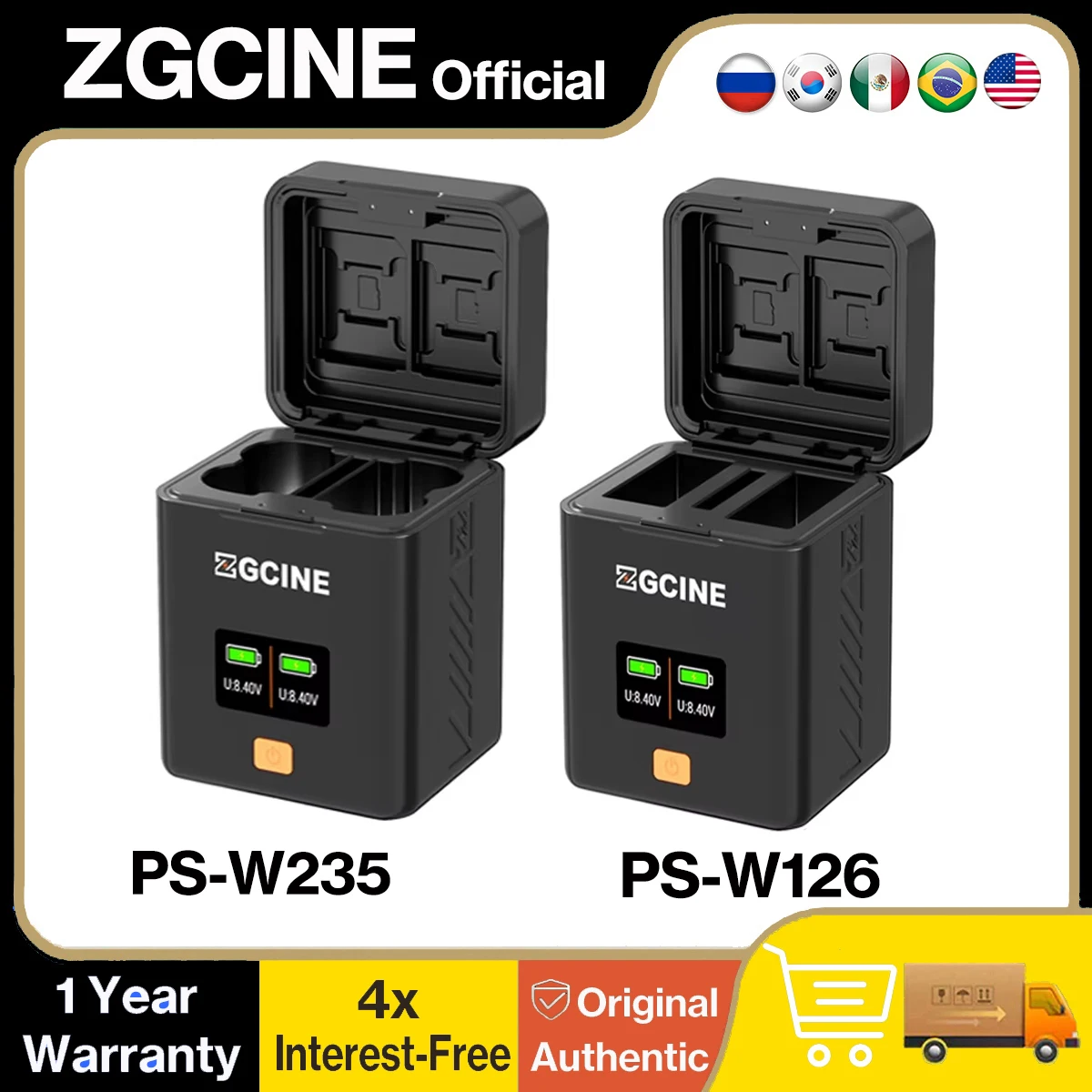 

ZGCINE PS-W235 Charging Case for Fujifilm NP-W235 Battery,ZGCINE PS-W126 Charging Case for Fujifilm NP-W126S Battery.for fuji