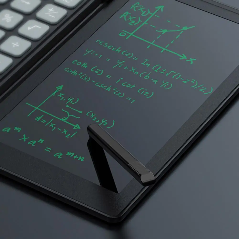 사무실 학교용 휴대용 다기능 LCD 계산기, 지울 수 있는 쓰기 보드, 10 자리 LCD 디스플레이