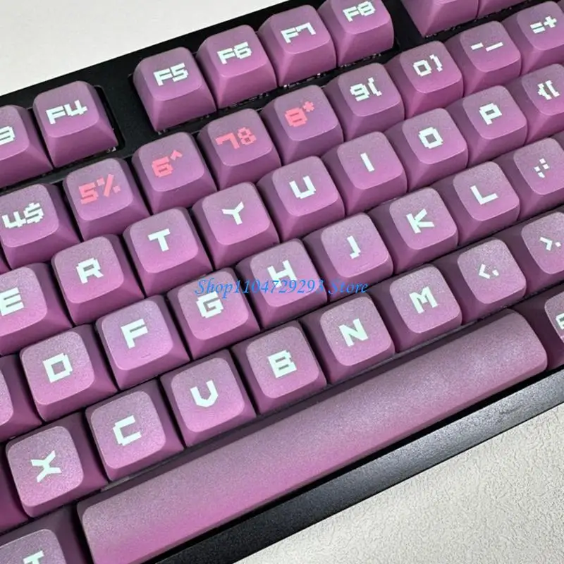 

Y2GD XDA Profile Keycaps, 128Keys Gradual Change Color Thick PBT Enhances Durability for Mechanical Keyboards Typists