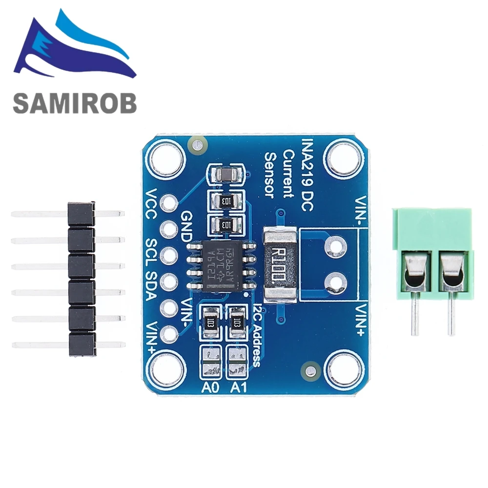 INA219 Bi-directional DC Current Power Supply Sensor Breakout Module DIY 3V-5V IIC I2C Power Monitoring Sensor Module