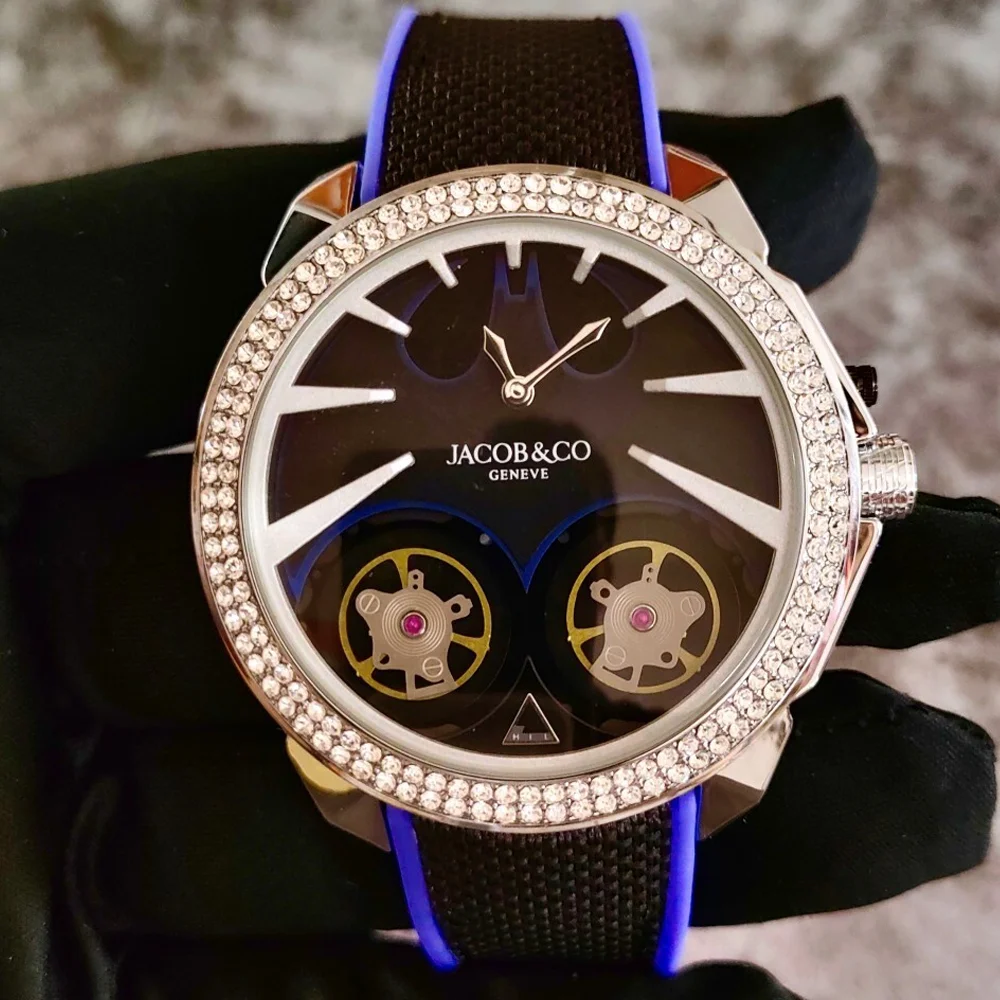 New Top Hot Sale Jacob & Co Geneve Original Brand Watches For Mens Luxury Full Diamond Quartz Wristatch High Quality AAA Clocks
