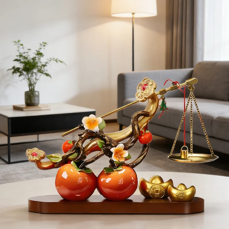 Persimmon ornaments living room, entrance, TV , wine cabinet, decorations for housewarming and new home gifts
