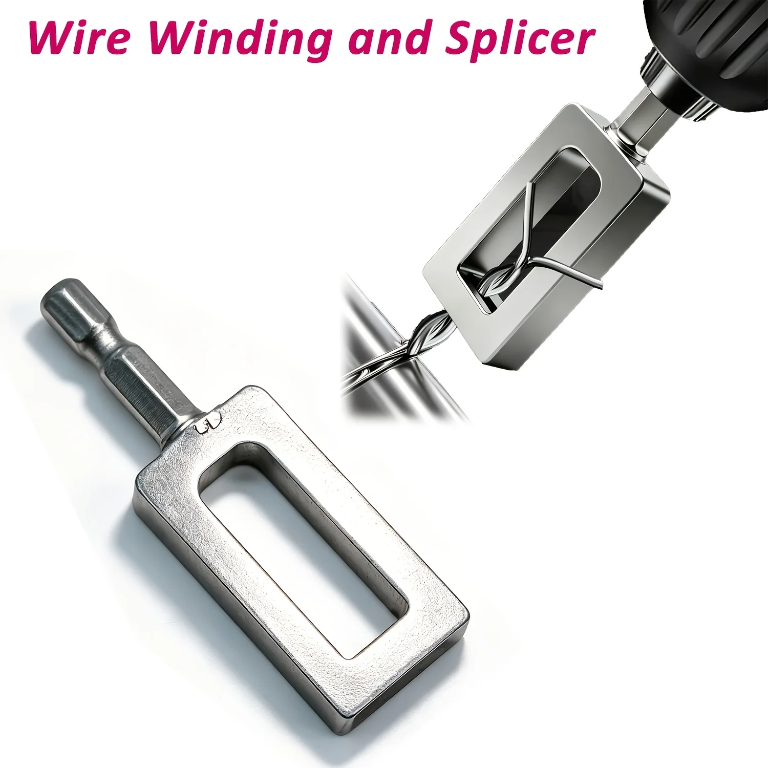 Hexagonal Handle Wire Twister, Tool for Tying Rebar at Construction Sites, Wire Knotting Tool for Fence Fixing, Wire Twisting Tool, Rebar Binding and Winding Tool, Metal Quick-Tie Wire Fastening Tool
