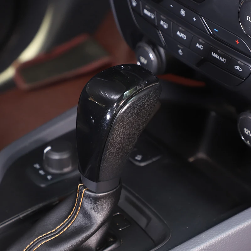 For Ford Everest Endeavor Ranger Wildtrak T6 T7 Pickup 15-18 ABS Carbon Fiber Car Shift Knob Decorator Cover Car Accessories
