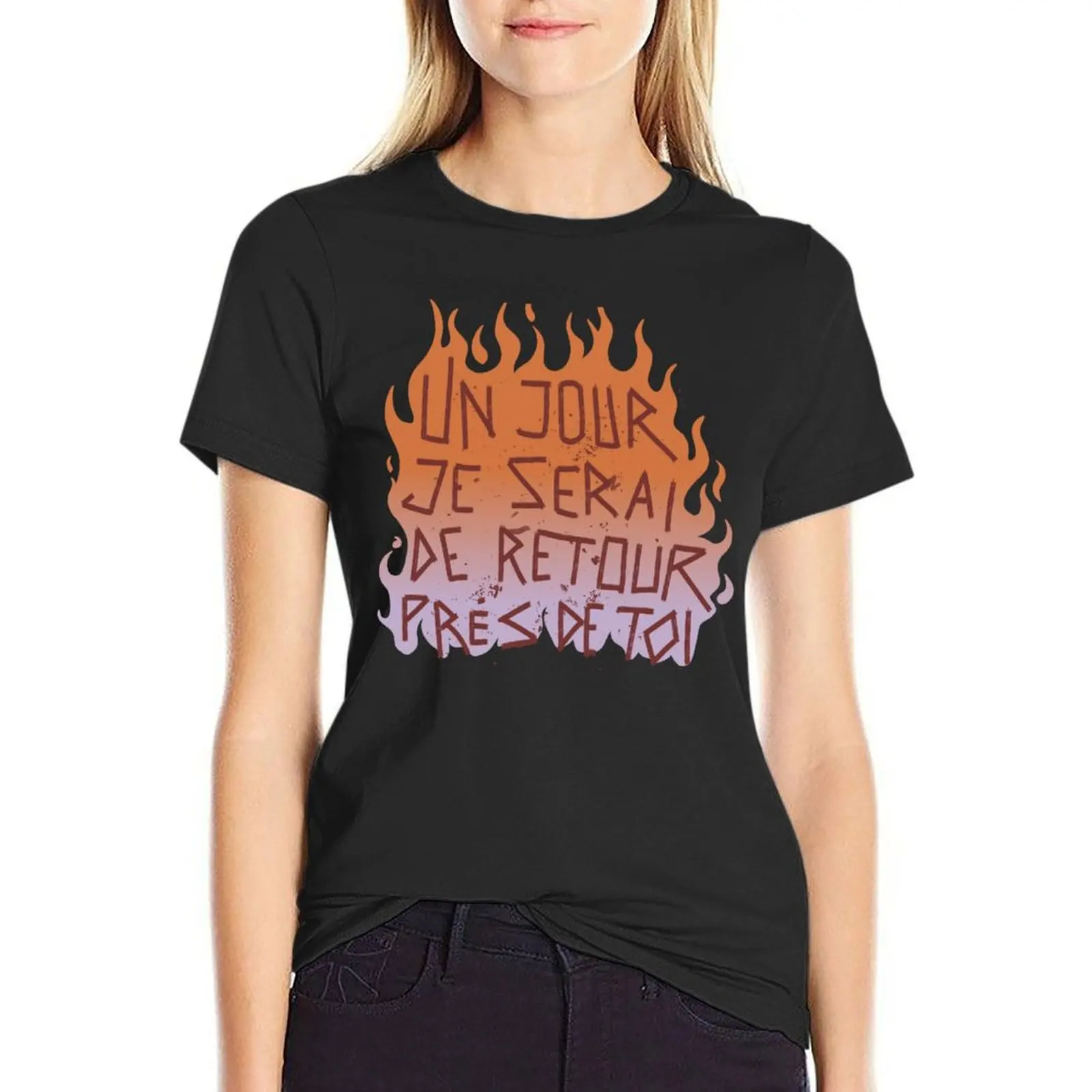 

Disco Elysium Un jour je serai... inscription T-Shirt kawaii clothes korean fashion sublime blanks Top Women