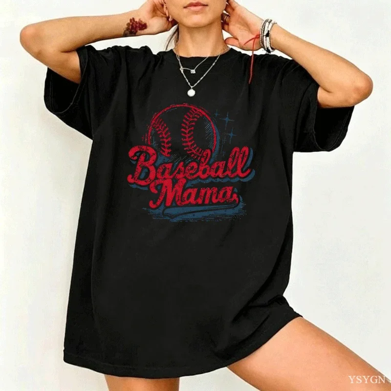 Baseball Mama T Shirt for Mom Season Lover Mother's Day Sport SweaT Unisex Slightly Stylish Fashion Streetwear Women T Shirt