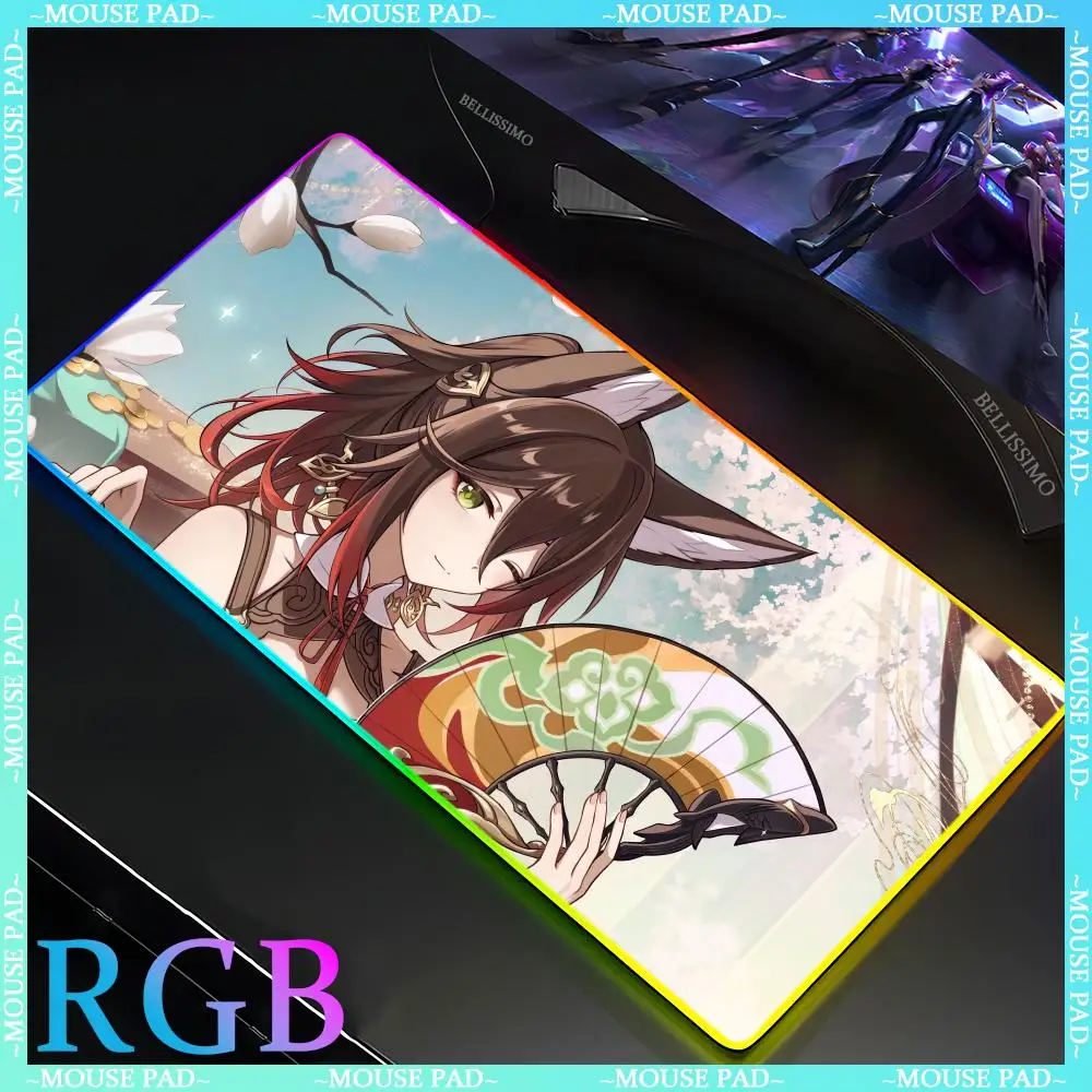 

Mouse Office accessories Cute keyboard Honkai_Star_Rail_Tingyun pad Pad Cute desk accessories RGB Desktop protection pad