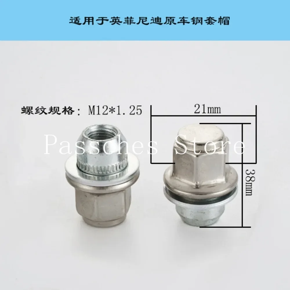 

5pcs Mag Seat Wheel Lug Nuts Hub Screws for Nissan Infiniti ESQ Q30 Q50L QX3 M12x1.25 Hex 21mm Thickness 38mm