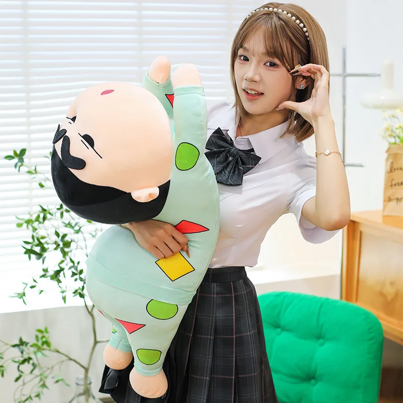 90cm Anime Crayon Shin-chan Plush Toy Kawaii Cartoon Nohara Shinnosuke Plushies Soft Stuffed Doll Big Size Pillow Birthday Gift
