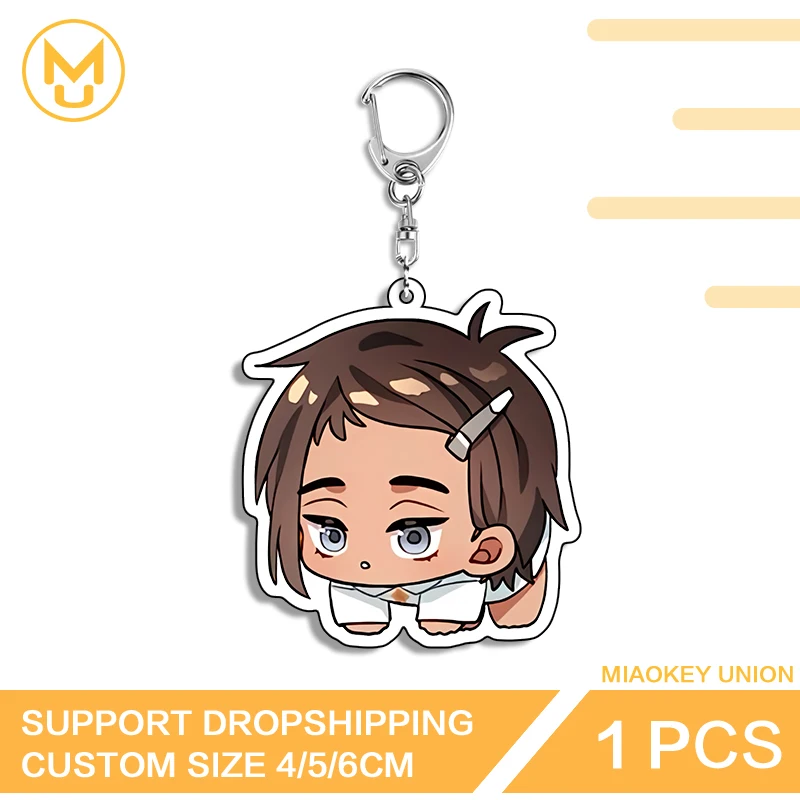 Exquisite Creative Alien Stage Yellow Hair Attractive Artistic Eye Catching Double Sided Acrylic Keyring Premium Accessories