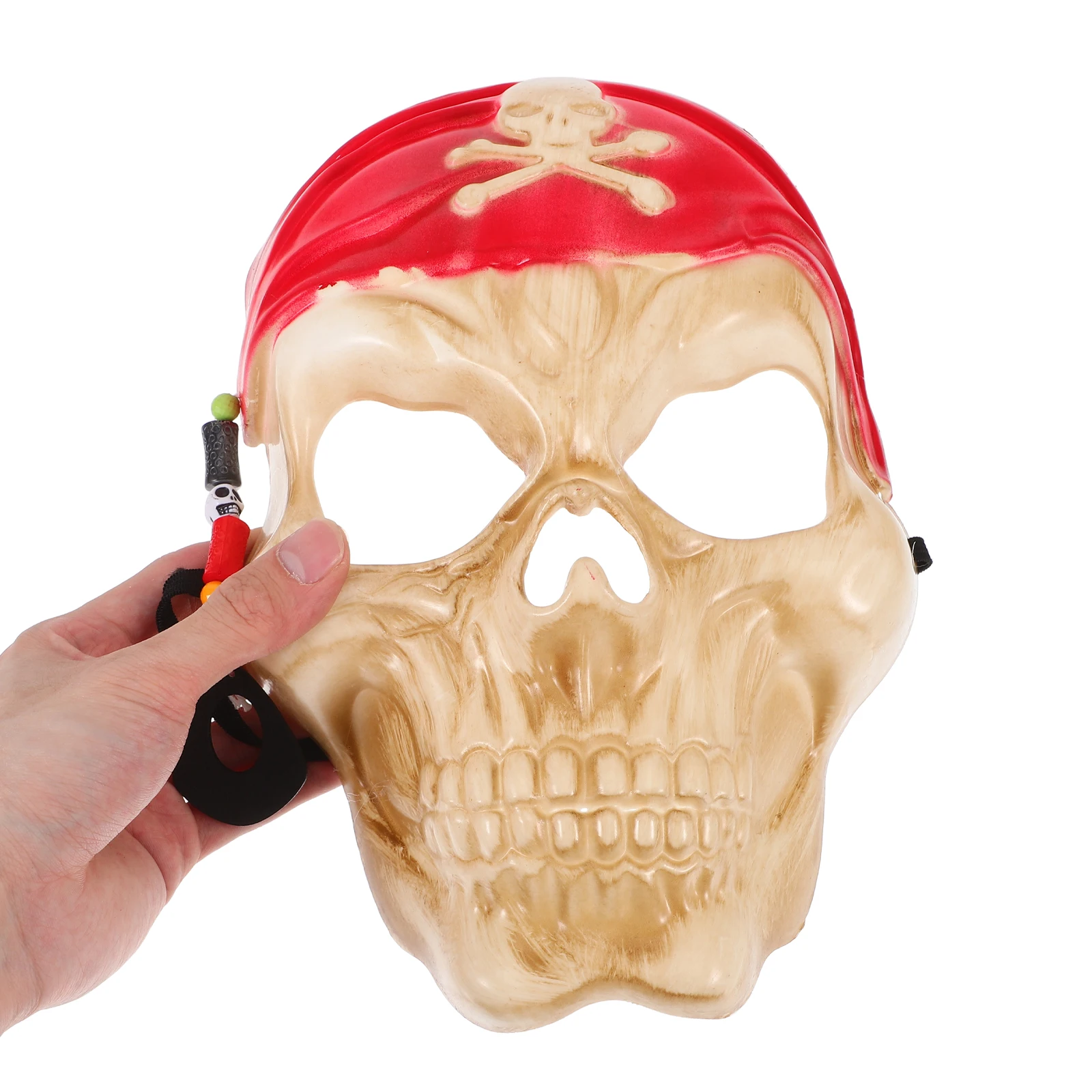 

1pc Pirate Skull Mask Adjustable Elastic Band Halloween Costume Party Cosplay Accessory Scary Face Masquerade Gear