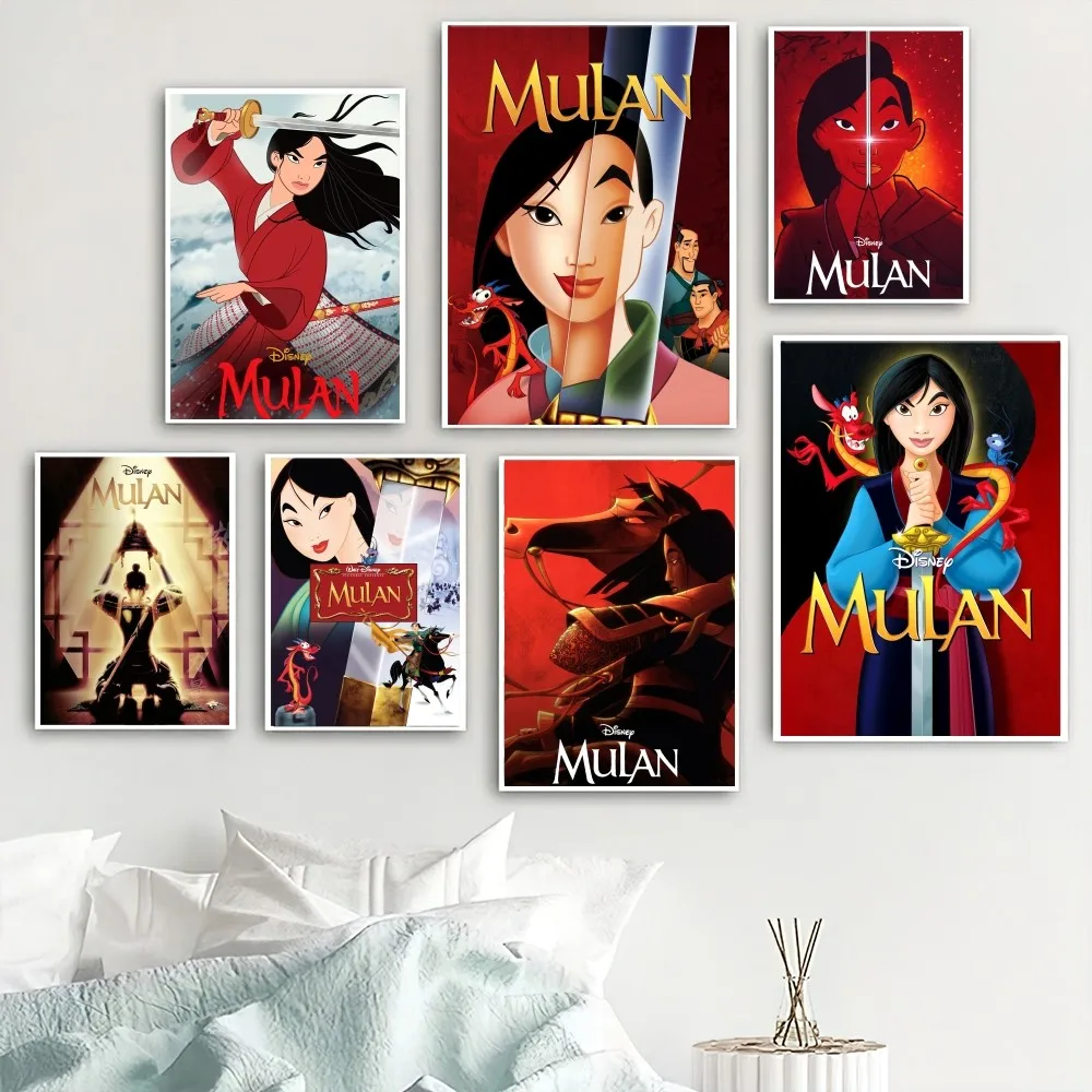 MINISO Disney Mulan Poster Home Room Decor Livingroom Bedroom Aesthetic Art Wall Painting Stickers